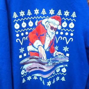 NWOT Funny DJ Santa Christmas  Sweatshirt